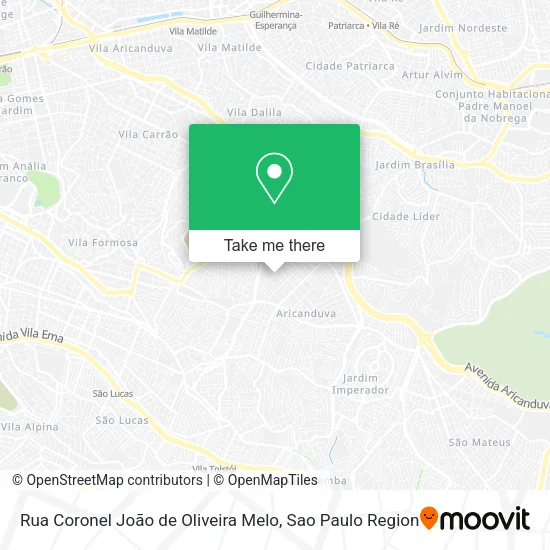 Rua Coronel João de Oliveira Melo map