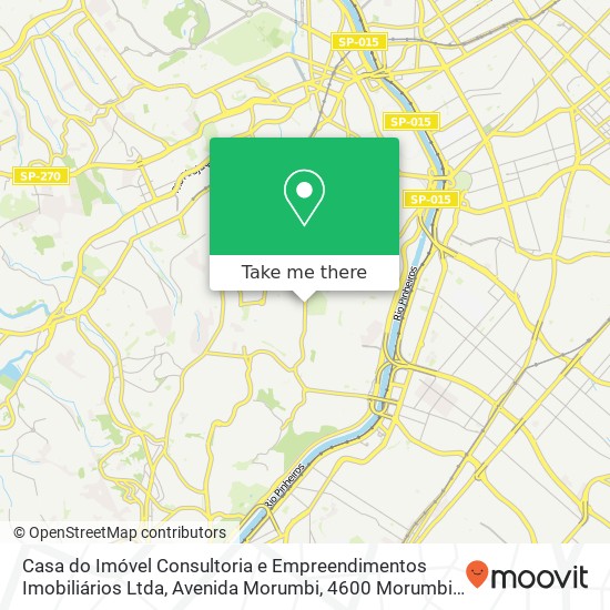 Casa do Imóvel Consultoria e Empreendimentos Imobiliários Ltda, Avenida Morumbi, 4600 Morumbi São Paulo-SP 05604-030 map