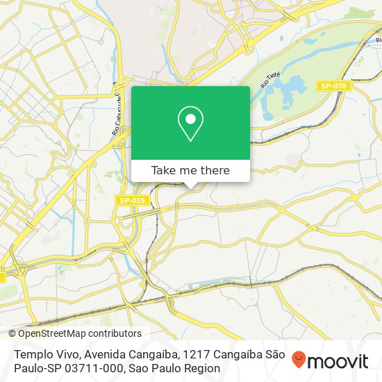 Templo Vivo, Avenida Cangaíba, 1217 Cangaíba São Paulo-SP 03711-000 map