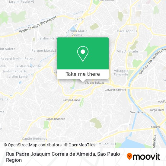 Rua Padre Joaquim Correia de Almeida map