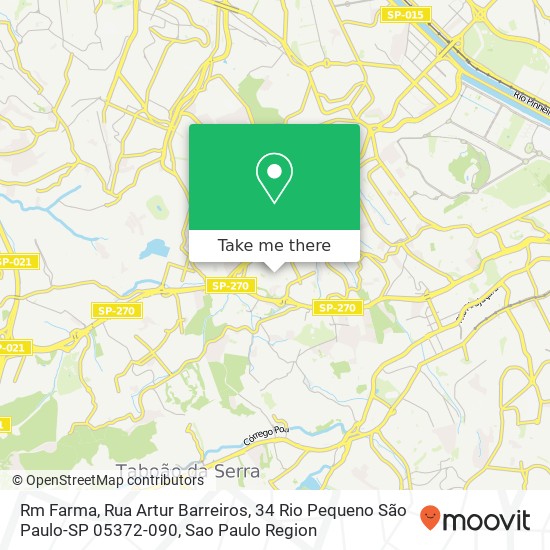 Mapa Rm Farma, Rua Artur Barreiros, 34 Rio Pequeno São Paulo-SP 05372-090