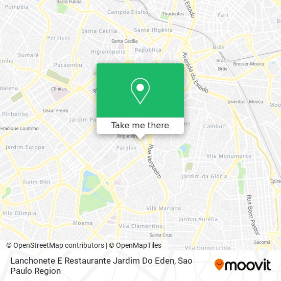 Mapa Lanchonete E Restaurante Jardim Do Eden