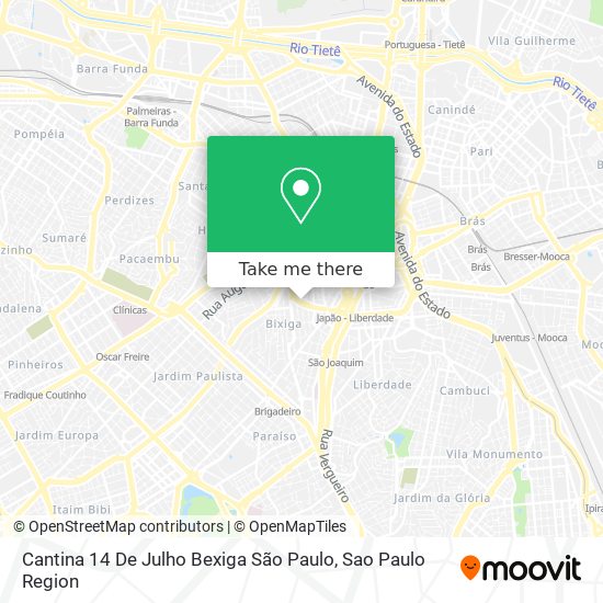 Cantina 14 De Julho Bexiga São Paulo map