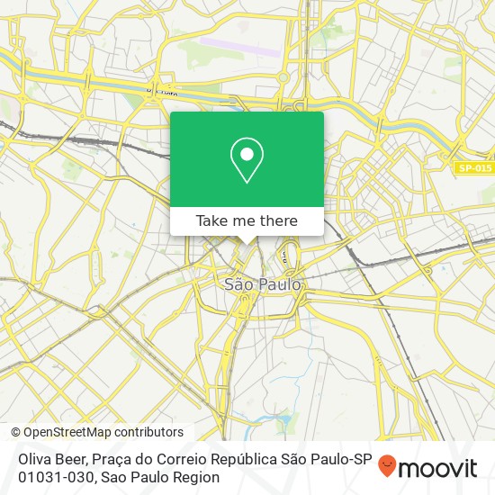 Oliva Beer, Praça do Correio República São Paulo-SP 01031-030 map