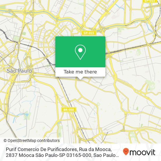 Purif Comercio De Purificadores, Rua da Mooca, 2837 Móoca São Paulo-SP 03165-000 map