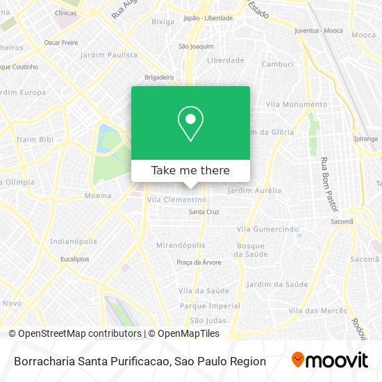 Borracharia Santa Purificacao map