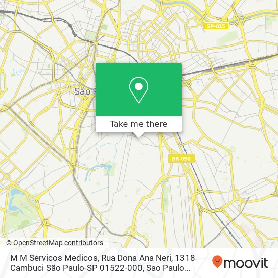 M M Servicos Medicos, Rua Dona Ana Neri, 1318 Cambuci São Paulo-SP 01522-000 map