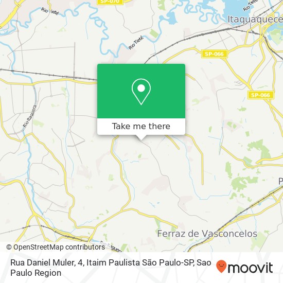 Mapa Rua Daniel Muler, 4, Itaim Paulista São Paulo-SP