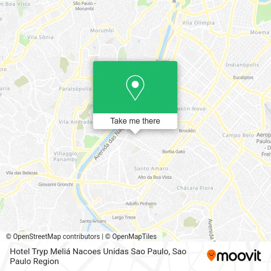 Hotel Tryp Meliá Nacoes Unidas Sao Paulo map