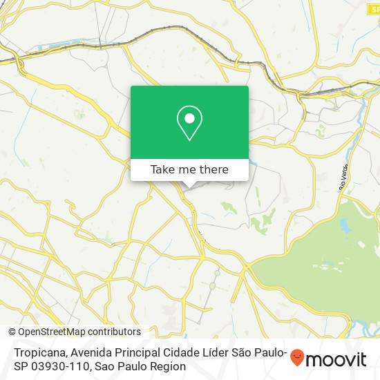 Tropicana, Avenida Principal Cidade Líder São Paulo-SP 03930-110 map