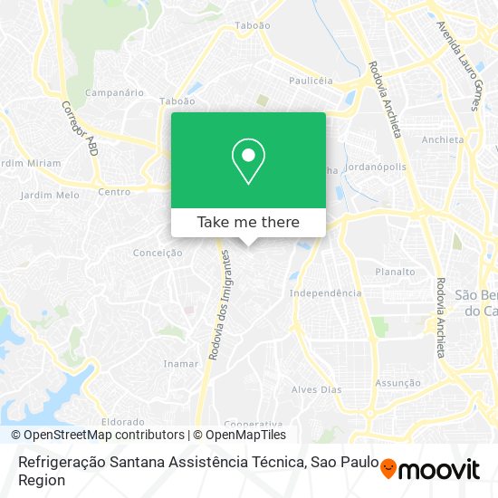 Refrigeração Santana Assistência Técnica map