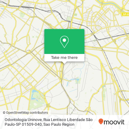 Odontologia Uninove, Rua Lentisco Liberdade São Paulo-SP 01509-040 map