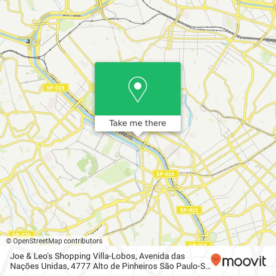Joe & Leo's Shopping Villa-Lobos, Avenida das Nações Unidas, 4777 Alto de Pinheiros São Paulo-SP 05425-070 map