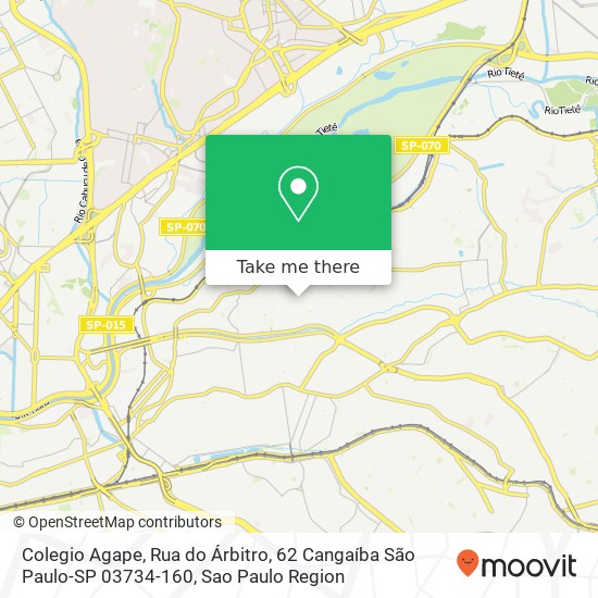 Colegio Agape, Rua do Árbitro, 62 Cangaíba São Paulo-SP 03734-160 map