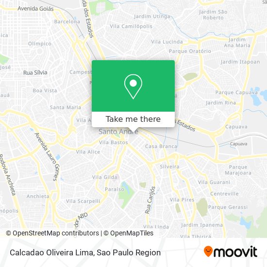 Mapa Calcadao Oliveira Lima