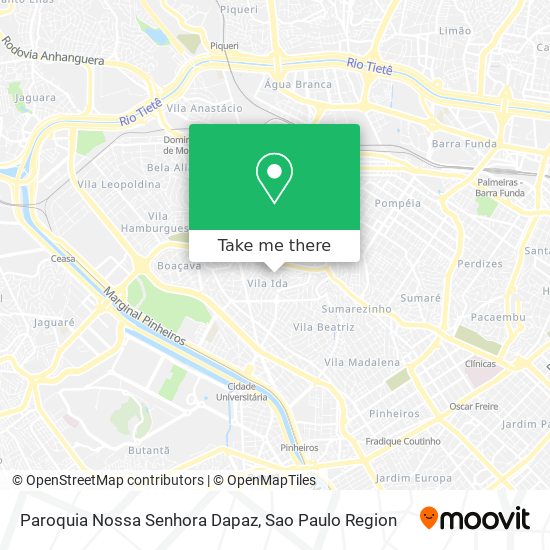 Paroquia Nossa Senhora Dapaz map