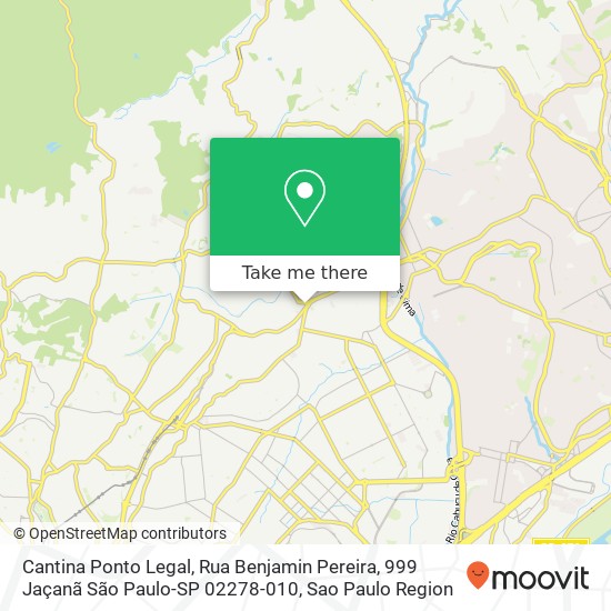Cantina Ponto Legal, Rua Benjamin Pereira, 999 Jaçanã São Paulo-SP 02278-010 map
