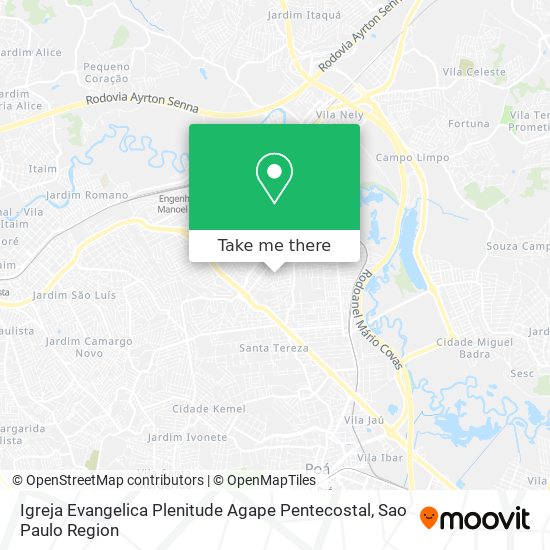 Igreja Evangelica Plenitude Agape Pentecostal map