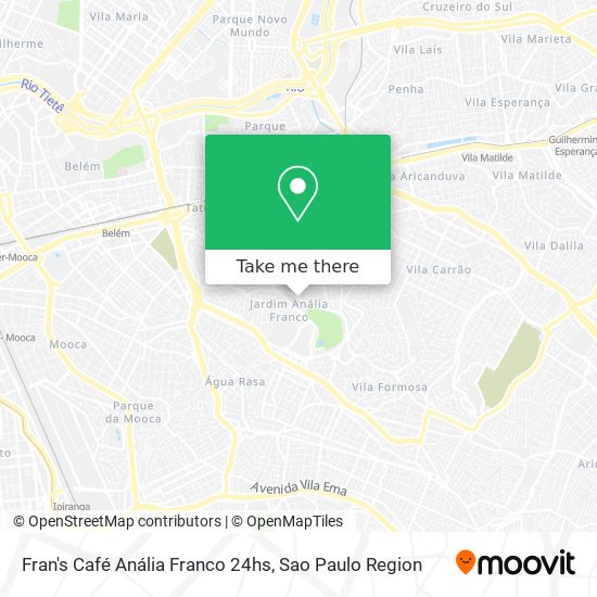 Fran's Café Anália Franco 24hs map