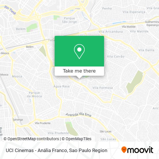 UCI Cinemas - Anália Franco map