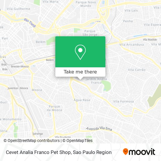 Cevet Analia Franco Pet Shop map