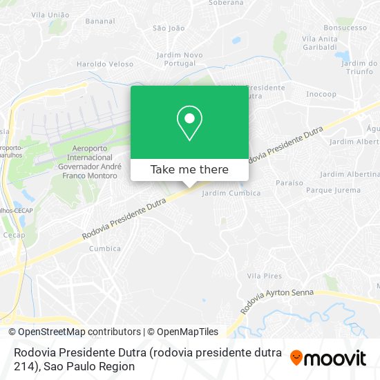 Rodovia Presidente Dutra (rodovia presidente dutra 214) map