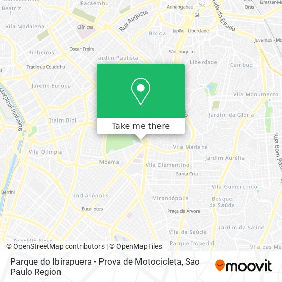 Parque do Ibirapuera - Prova de Motocicleta map