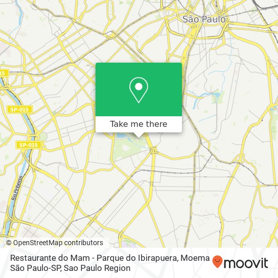 Restaurante do Mam - Parque do Ibirapuera, Moema São Paulo-SP map