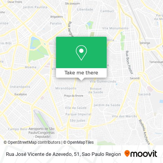Mapa Rua José Vicente de Azevedo, 51