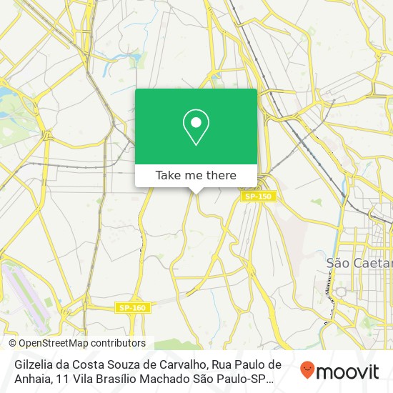 Gilzelia da Costa Souza de Carvalho, Rua Paulo de Anhaia, 11 Vila Brasílio Machado São Paulo-SP 04289-170 map