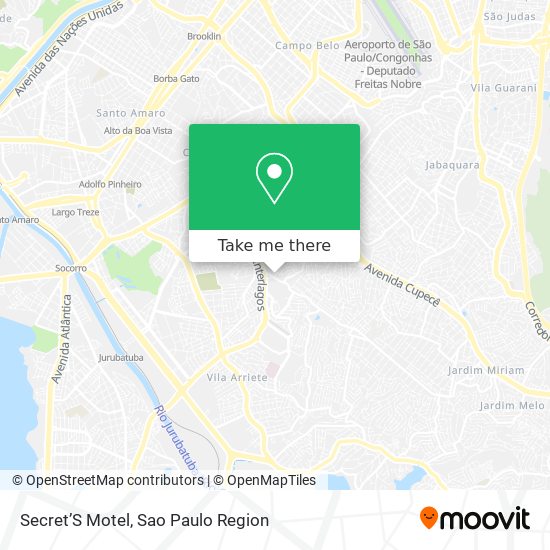 Secret’S Motel map