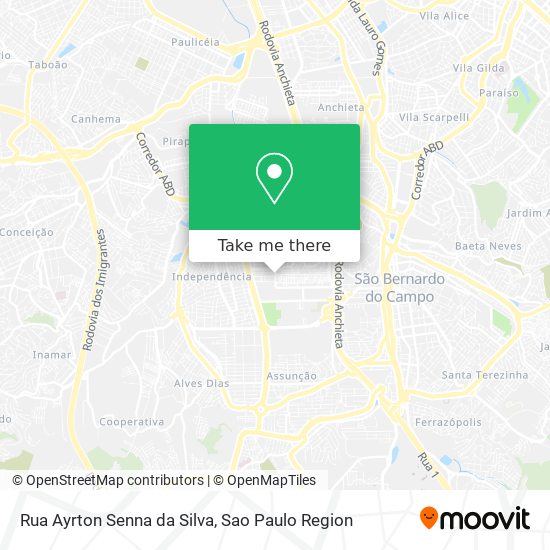 Mapa Rua Ayrton Senna da Silva