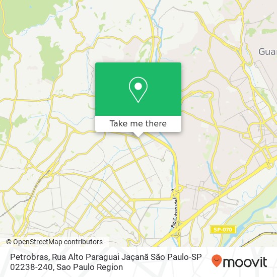 Mapa Petrobras, Rua Alto Paraguai Jaçanã São Paulo-SP 02238-240