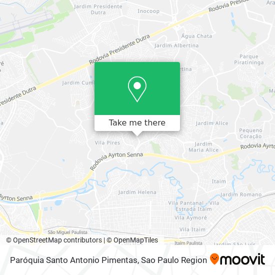 Paróquia Santo Antonio Pimentas map