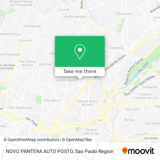 Mapa NOVO PANTERA AUTO POSTO