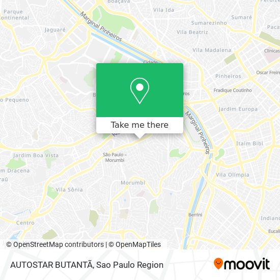 AUTOSTAR BUTANTÃ map