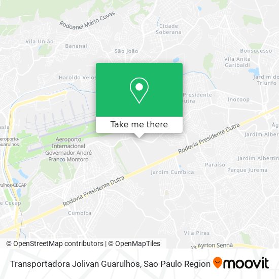 Transportadora Jolivan Guarulhos map