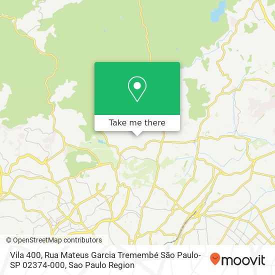 Vila 400, Rua Mateus Garcia Tremembé São Paulo-SP 02374-000 map