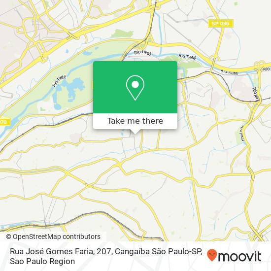 Rua José Gomes Faria, 207, Cangaíba São Paulo-SP map