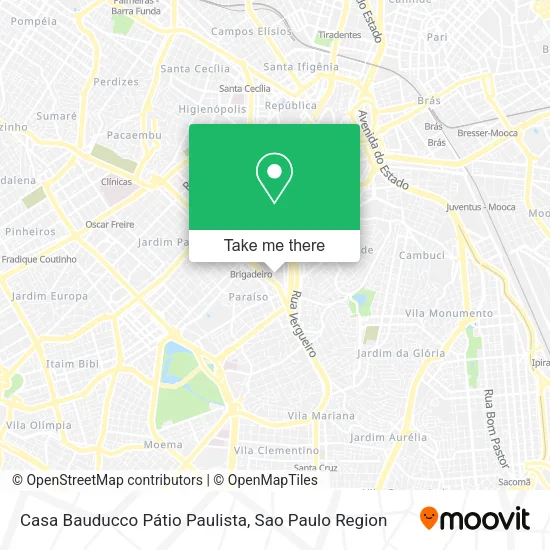 Casa Bauducco Pátio Paulista map