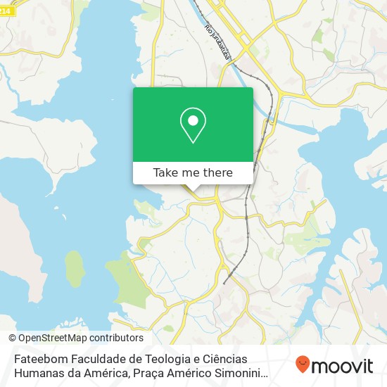 Mapa Fateebom Faculdade de Teologia e Ciências Humanas da América, Praça Américo Simonini Cidade Dutra São Paulo-SP 04805-220