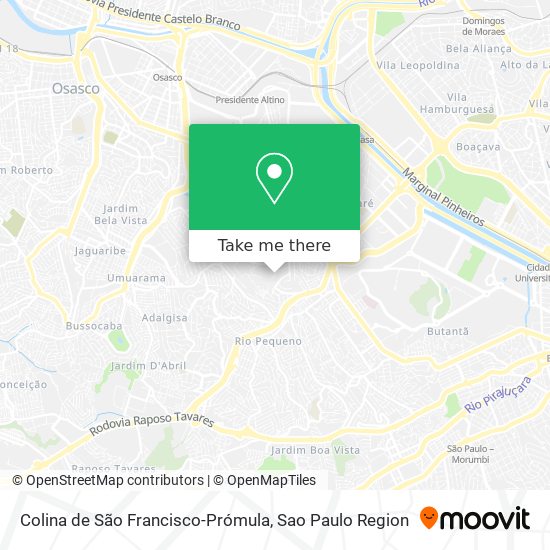 Colina de São Francisco-Prómula map