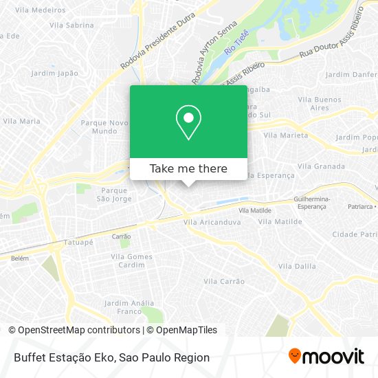 Buffet Estação Eko map
