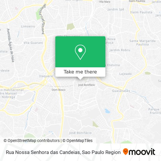 Mapa Rua Nossa Senhora das Candeias