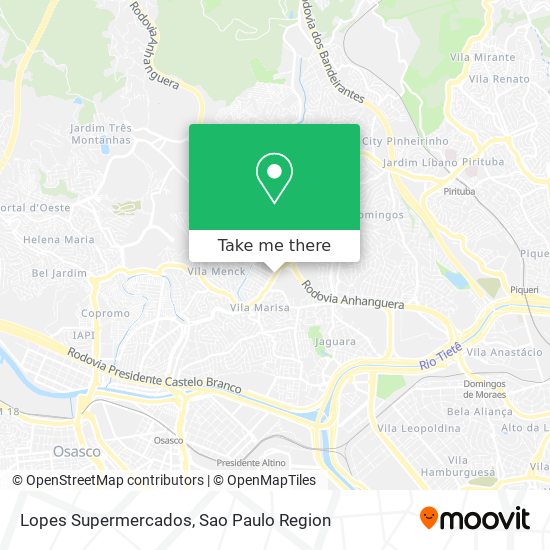 Mapa Lopes Supermercados