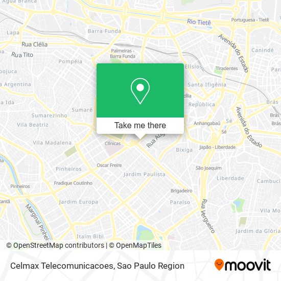 Celmax Telecomunicacoes map