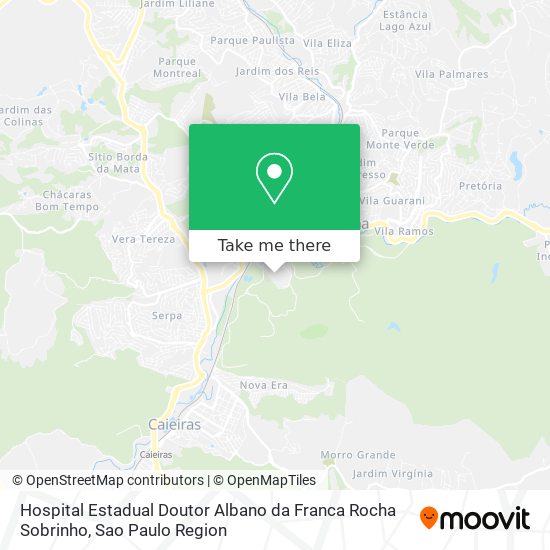 Mapa Hospital Estadual Doutor Albano da Franca Rocha Sobrinho