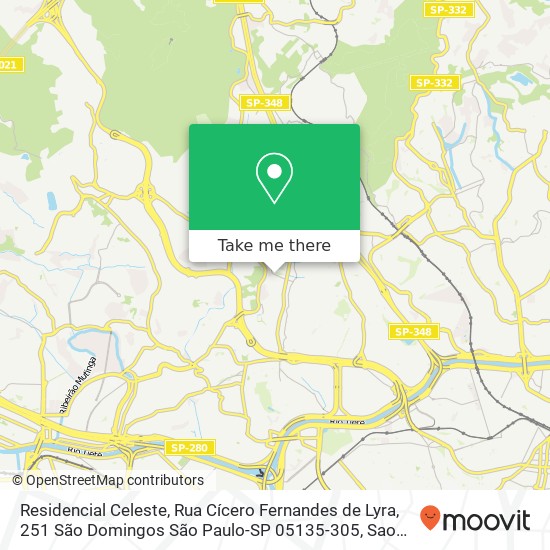 Mapa Residencial Celeste, Rua Cícero Fernandes de Lyra, 251 São Domingos São Paulo-SP 05135-305