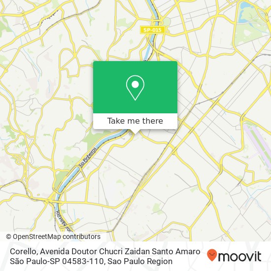 Mapa Corello, Avenida Doutor Chucri Zaidan Santo Amaro São Paulo-SP 04583-110