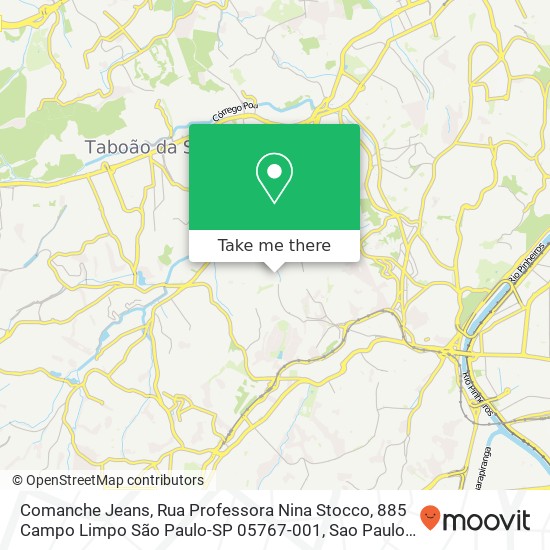 Mapa Comanche Jeans, Rua Professora Nina Stocco, 885 Campo Limpo São Paulo-SP 05767-001